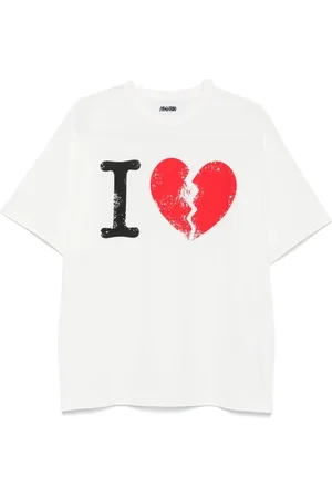 MAGLIANO Tops, Heren, Wit, XL, Grafische Print Crew Neck T-shirts en Polos