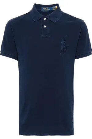 Ralph Lauren Tops, Heren, Blauw, S, Katoen, Polo met Korte Mouwen