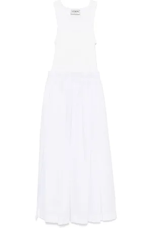 Iceberg Kleedjes, Dames, Wit, M, Witte Mouwloze Jurk met Zakken