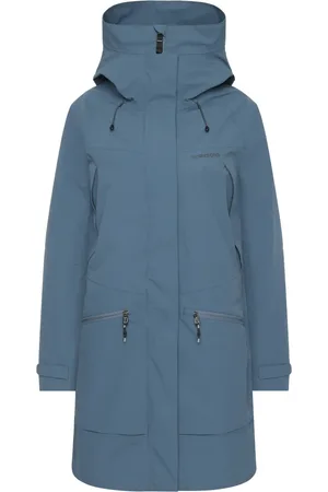 Didriksons Mantels, Dames, Blauw, M, Lichtgewicht Parka Jas voor Vrouwen