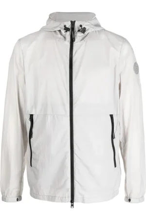 Woolrich Jassen, Heren, Grijs, XL, Nylon, Opvouwbaar Windjack