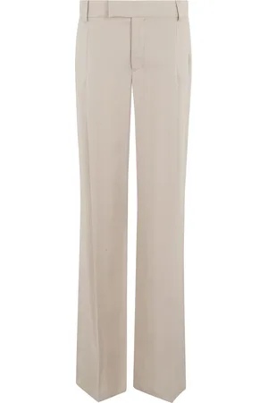 FEDERICA TOSI Broeken, Dames, , S, Zand Tencel Klassieke Broek