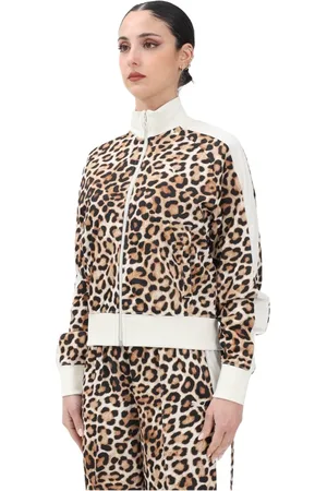 PUMA Sweatshirts & Hoodies, Dames, Veelkleurig, S, Luipaardprint Rits Jas