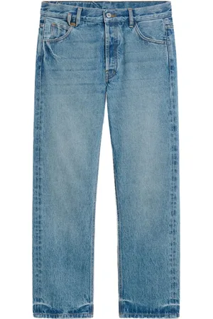 Jacquemus Jeans, Heren, Blauw, W32, Poederblauwe Tapered Leg Jeans