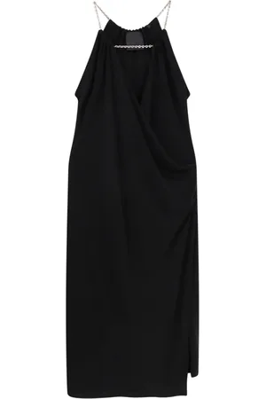Givenchy Kleedjes, Dames, Zwart, S, V-Hals Midi Jurk