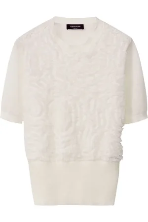 Fabiana Filippi Truien, Dames, Wit, S, Beige Mouwloze Vest