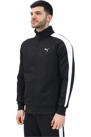 PUMA Sweatshirts & Hoodies, Heren, Zwart, XS, Katoen, Zwarte Zip Sweater T7 Always On