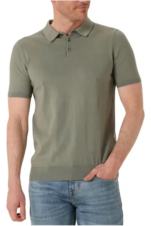 Saint Steve Tops, Heren, Groen, S, Groene Chris Polo - Veelzijdige Must-Have voor Heren