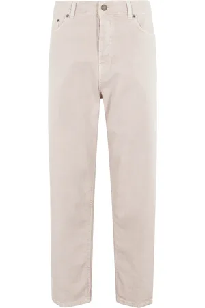 haikure Broeken, Dames, , W29, Katoen, Hoge Taille Twill Broek in Roze