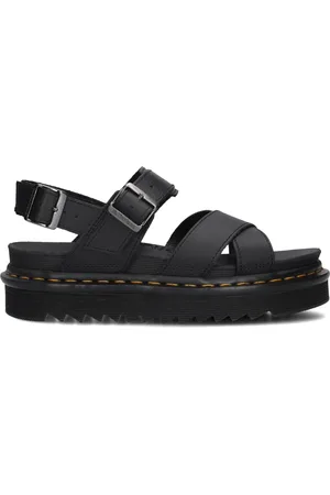 Dr. Martens Schoenen, Dames, Zwart, 37 EU, Leer, Zwarte Sandalen Voss II