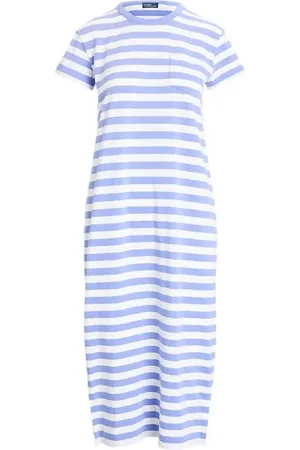 Ralph Lauren Kleedjes, Dames, Blauw, S, Elegante Jurk voor Vrouwen