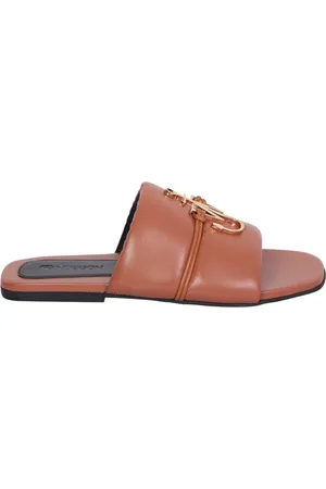 J.W.Anderson Schoenen, Dames, Bruin, 37 EU, Leer, Bruine Leren Sandalen voor Vrouwen