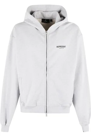 Represent Sweatshirts & Hoodies, Heren, Grijs, S, Katoen, Club Zip Hoodie Grijs Lange Mouw