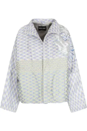Giorgio Armani Jassen, Dames, Wit, M, Oosterse Jacquard Jas