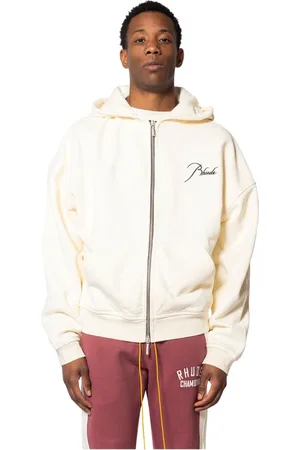 Rhude Sweatshirts & Hoodies, Heren, , S, Vintage White Zip-Up Hoodie