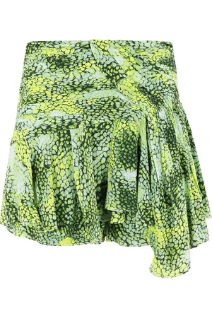 IRO Rokken, Dames, Groen, XS, Multicolor Gedrapeerd Frontmodel Issah