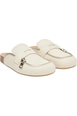 J.W.Anderson Schoenen, Dames, Wit, 38 EU, Leer, Witte Biker Loafer Mules