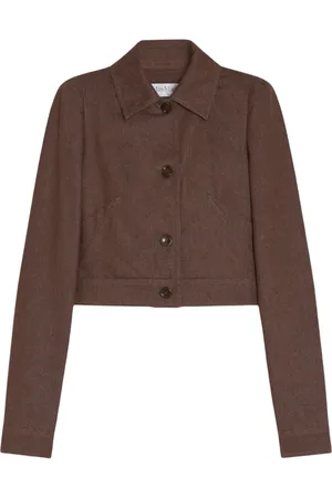 Max Mara Jassen, Dames, Bruin, S, Katoen, Bruine Katoenen Jas