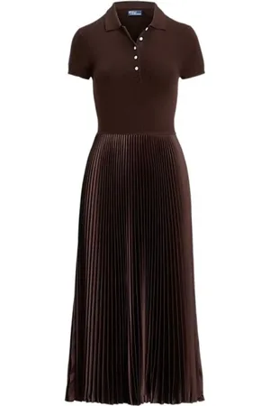 Ralph Lauren Kleedjes, Dames, Bruin, S, Elegante Jurk voor Vrouwen