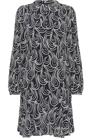 Part Two Kleedjes, Dames, Blauw, XS, Navy Dot Chain Jurk