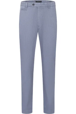 Bugatti Broeken, Heren, Blauw, W38 L32, Katoen, Stretch Cotton Printed Twill Jeans