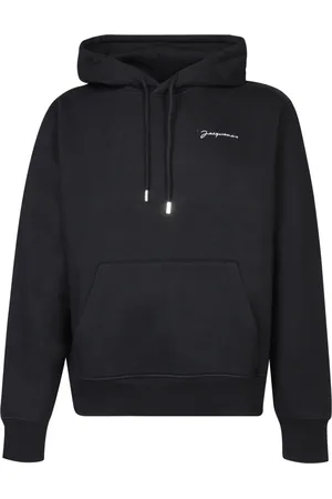 Jacquemus Sweatshirts & Hoodies, Heren, Zwart, S, Katoen, Zwarte Sweatshirt met Logo Print