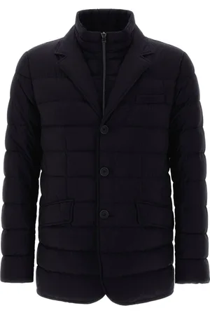 HERNO Jassen, Heren, Zwart, L, Winterjas met afneembare windbreaker