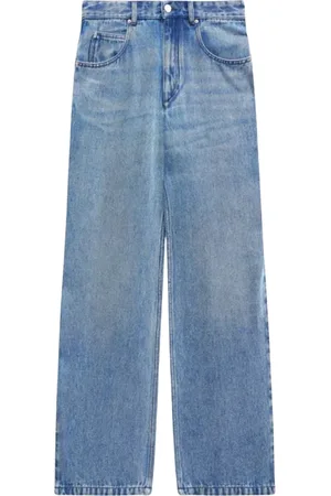 Isabel Marant Jeans, Dames, Blauw, S, Katoen, Lichtblauwe Broek
