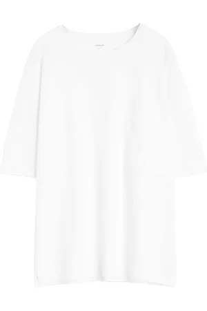 LEMAIRE Tops, Heren, Wit, XL, Witte Crew Neck Zak T-shirt