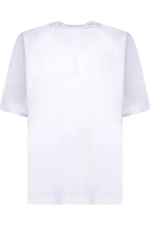 Jacquemus Tops, Heren, Wit, S, Katoen, Wit T-shirt Elegante Minimalistische Stijl