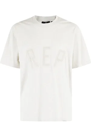 Represent Tops, Heren, , 2Xl, Katoen, Geborduurd T-shirt in roomkleur