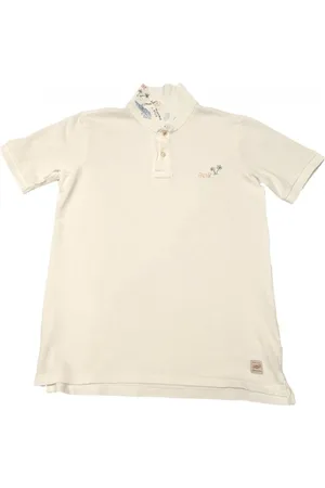 BOB der Bär Tops, Heren, , M, Witte polo met korte mouwen en handgeschilderde details
