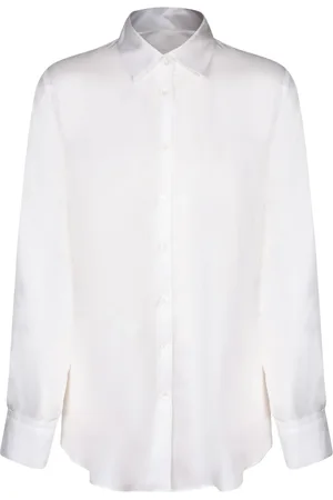 BLANCA Blouses & Shirts, Dames, Wit, M, Elegante Witte Zijden Overhemden