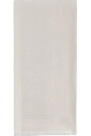 Elisabetta Franchi Accessoires, Dames, , ONE Size, Ivoor Pashmina Sjaal met Lurex Jacquard