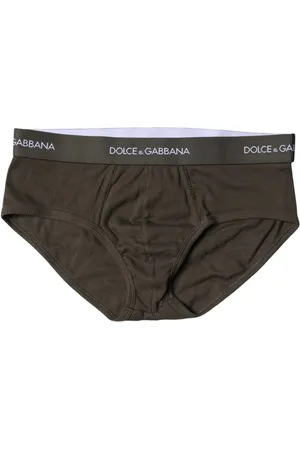 Dolce & Gabbana Ondergoed, Heren, Grijs, L, Katoen, Comfortabele katoenen slips met elastische tailleband