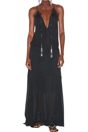 Isabel Marant Kleedjes, Dames, Zwart, S, Zwarte Viscose Jurk