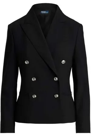 Ralph Lauren Jassen, Dames, Zwart, L, Stijlvolle Sako Shirt