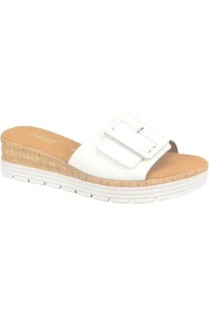 Gabor Schoenen, Dames, Wit, 35 1/2 EU, Witte Slip-On Velcro Schoenen