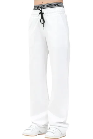 GAËLLE Broeken, Dames, Wit, S, Witte sportieve broek lente zomer