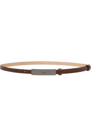 Max Mara Accessoires, Dames, Bruin, M, Leer, Nieuwe Plate 15 Leren Riem