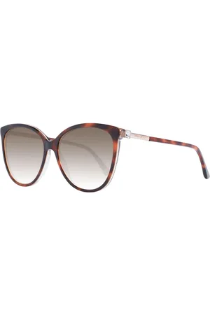 Jimmy Choo Accessoires, Dames, Bruin, ONE Size, Gradient Butterfly Zonnebril