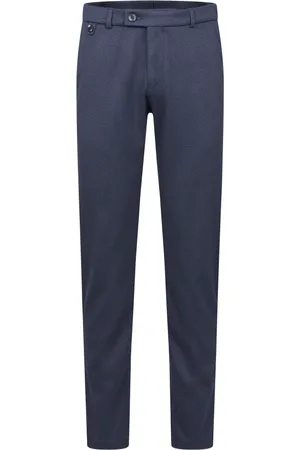 Bugatti Broeken, Heren, Blauw, W34 L32, Polyester, Premium Metal RV Jersey met Zachte Structuur