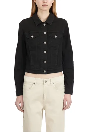 Dondup Jassen, Dames, Zwart, S, Denim, Denim Jack
