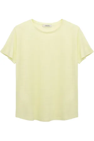 Dorothee Schumacher Tops, Dames, Geel, L, Comfort Shirt Natuurlijke Gemak