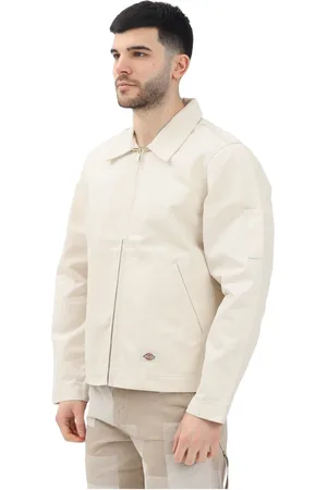 Dickies Jassen, Heren, , S, Denim, Witte Denim Jas Lente Zomer