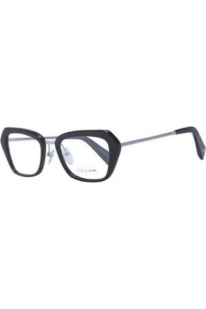 YOHJI YAMAMOTO Accessoires, Dames, Zwart, ONE Size, Zwarte Rechthoekige Optische Monturen voor Vrouwen