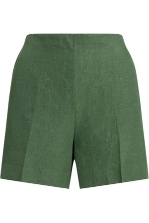 Ralph Lauren Korte broeken, Dames, Groen, S, Groene Shorts Straight Fit