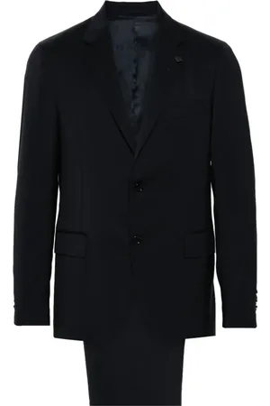 LARDINI Pakken, Heren, Zwart, L, Special Line Drop 7 Jas