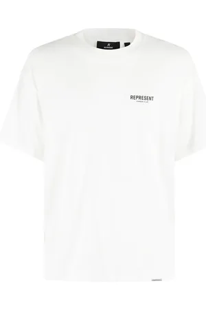 Represent Tops, Heren, Wit, L, Katoen, Club T-shirt Wit Ronde Hals Korte Mouw