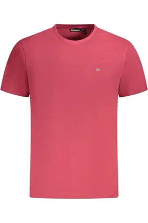 Napapijri Tops, Heren, Rood, S, Katoen, Klassieke Crew Neck T-shirt